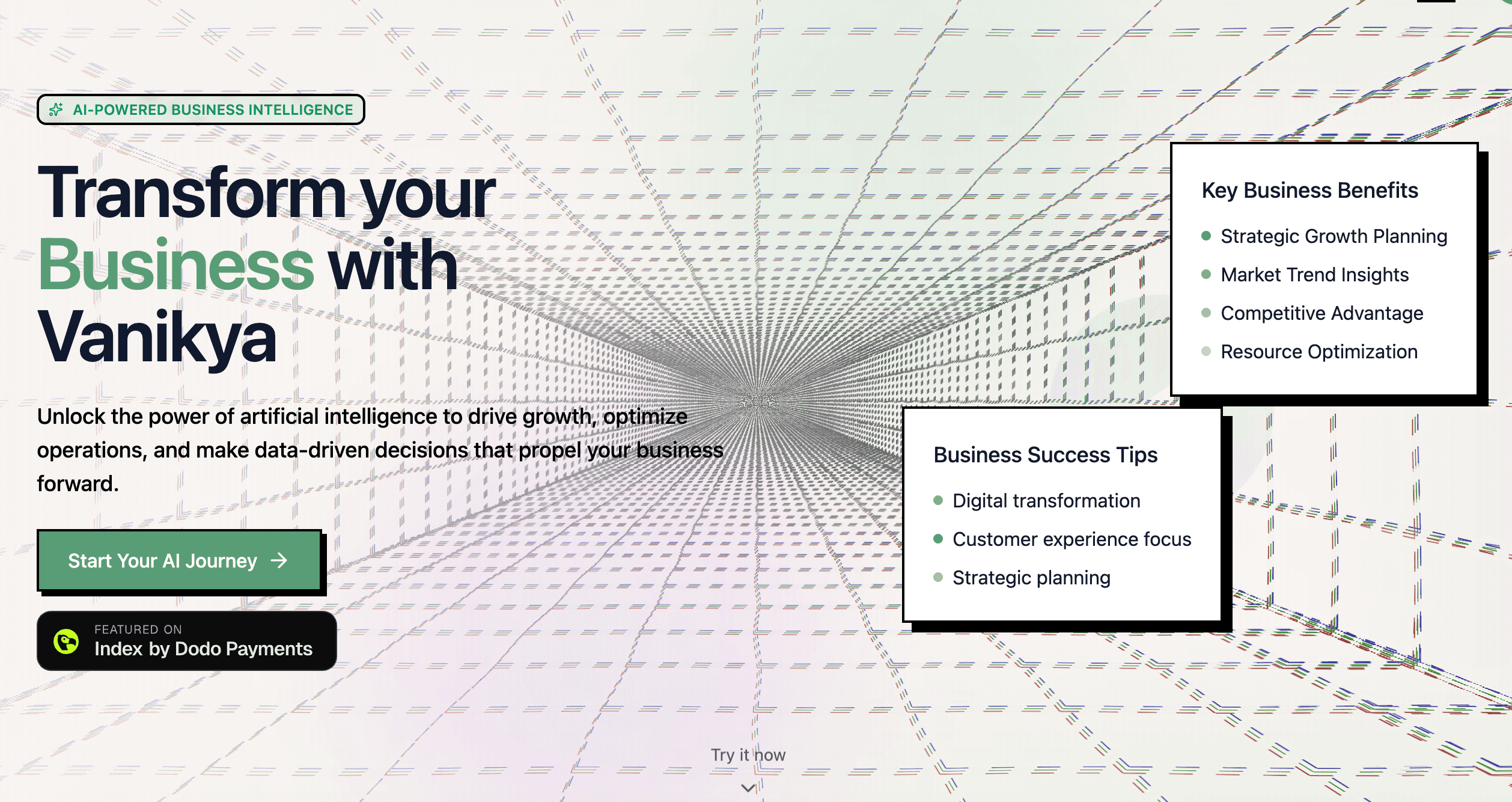 Vanikya AI — built with Neobrutalism.com